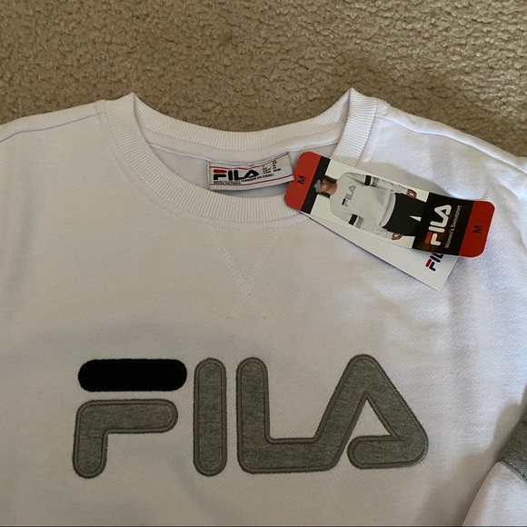 Women's Fila Crewneck Sweatshirt - White - Picture 5 of 7